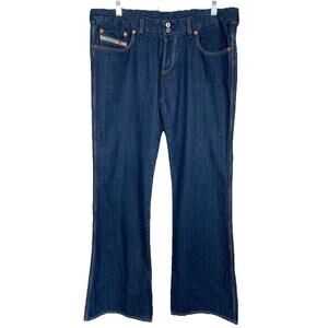 Diesel Jeans Mens 36X33 Blue Bootcut Button Fly Y2K Lightweight Made in Italy